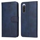 For Sony Xperia 10 V Classic Calf Texture Flip Leather Phone Case(Blue) - 1