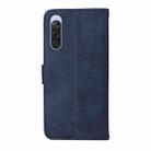 For Sony Xperia 10 V Classic Calf Texture Flip Leather Phone Case(Blue) - 3