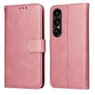 For Sony Xperia 1 VII Classic Calf Texture Flip Leather Phone Case(Rose Gold) - 1