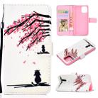 For iPhone 12 mini Colored Drawing Stitching Horizontal Flip Leather Case with Holder & Card Slots & Wallet(Cherry Tree) - 1