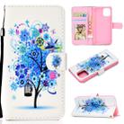 For iPhone 12 Pro Max Colored Drawing Stitching Horizontal Flip Leather Case with Holder & Card Slots & Wallet(Birds and Flowers) - 1