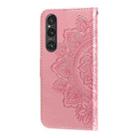 For Sony Xperia 1 V 7-petal Flowers Embossing Leather Phone Case(Rose Gold) - 3