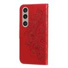 For Sony Xperia 1 VI 7-petal Flowers Embossing Leather Phone Case(Red) - 3