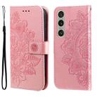 For Sony Xperia 1 VI 7-petal Flowers Embossing Leather Phone Case(Rose Gold) - 1