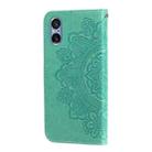 For Sony Xperia 5 V 7-petal Flowers Embossing Leather Phone Case(Green) - 3
