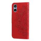 For Sony Xperia 5 V 7-petal Flowers Embossing Leather Phone Case(Red) - 3