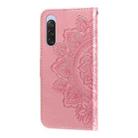 For Sony Xperia 10 V 7-petal Flowers Embossing Leather Phone Case(Rose Gold) - 3