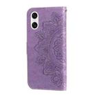 For Sony Xperia 10 VI 7-petal Flowers Embossing Leather Phone Case(Light Purple) - 3