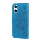 For Sony Xperia 10 VI 7-petal Flowers Embossing Leather Phone Case(Blue) - 3