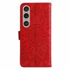 For Sony Xperia 1 VI Embossed Sunflower Leather Phone Case(Red) - 3