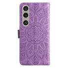 For Sony Xperia 1 VI Embossed Sunflower Leather Phone Case(Purple) - 3