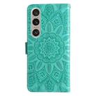 For Sony Xperia 1 VI Embossed Sunflower Leather Phone Case(Green) - 3