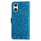 For Sony Xperia 10 VI Embossed Sunflower Leather Phone Case(Blue) - 3