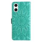 For Sony Xperia 10 VI Embossed Sunflower Leather Phone Case(Green) - 3