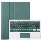 For iPad Air 11 2024 / Air 5 10.9 A098B-A Detachable Ultra-Thin Bluetooth Touch Keyboard Leather Tablet Case with Pen Slot(Dark Green) - 2