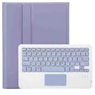 For iPad Air 11 2024 / Air 5 10.9 A098B-A Detachable Ultra-Thin Bluetooth Touch Keyboard Leather Tablet Case with Pen Slot(Purple) - 2