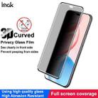 For Honor 400 Pro Global 160.8mm imak 3D Curved Privacy Full Screen Tempered Glass Film - 3