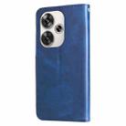 For Xiaomi Poco F6 Fashion Calf Texture Zipper Leather Phone Case(Blue) - 3