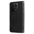 For Xiaomi 14T Fashion Calf Texture Zipper Leather Phone Case(Black) - 3