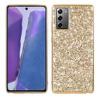For Samsung Galaxy Note 20 Glitter Powder Shockproof TPU Protective Case(Gold) - 1
