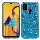 For Samsung Galaxy A21s Glitter Powder Shockproof TPU Protective Case(Blue) - 1