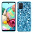 For Samsung Galaxy A41 Glitter Powder Shockproof TPU Protective Case(Blue) - 1