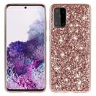 For Samsung Galaxy A51 5G Glitter Powder Shockproof TPU Protective Case(Rose Gold) - 1