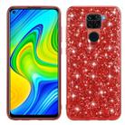 For Xiaomi Redmi Note 9 / 10X 4G Glitter Powder Shockproof TPU Protective Case(Red) - 1