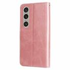 For Sony Xperia 1 VI Fashion Calf Texture Zipper Leather Phone Case(Rose Gold) - 3