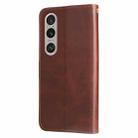 For Sony Xperia 1 VI Fashion Calf Texture Zipper Leather Phone Case(Brown) - 3