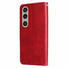 For Sony Xperia 1 VI Fashion Calf Texture Zipper Leather Phone Case(Red) - 3