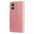 For Sony Xperia 5 V Fashion Calf Texture Zipper Leather Phone Case(Rose Gold) - 3