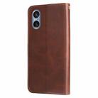 For Sony Xperia 5 V Fashion Calf Texture Zipper Leather Phone Case(Brown) - 3