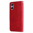 For Sony Xperia 5 V Fashion Calf Texture Zipper Leather Phone Case(Red) - 3