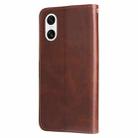 For Sony Xperia 10 VI Fashion Calf Texture Zipper Leather Phone Case(Brown) - 3