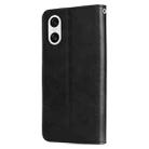 For Sony Xperia 10 VI Fashion Calf Texture Zipper Leather Phone Case(Black) - 3