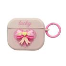 For AirPods 3 3D Love Bowknot Bluetooth Earphone Protective Case(Pink) - 2