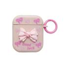 For AirPods 2 / 1 3D Dot Bowknot Bluetooth Earphone Protective Case(Pink) - 2