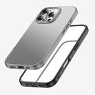 For iPhone 16 Pro Armor Clear TPU Hard PC Phone Case(Matte Black) - 2