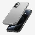 For iPhone 16 Plus Armor Clear TPU Hard PC Phone Case(Matte Black) - 2