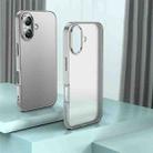 For iPhone 16 Plus Armor Clear TPU Hard PC Phone Case(Grey) - 1