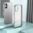 For iPhone 16 Armor Clear TPU Hard PC Phone Case(Grey) - 1