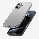 For iPhone 16 Armor Clear TPU Hard PC Phone Case(Grey) - 2