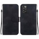 For ZTE Blade A72 / V40 Vita Lotus Embossed Leather Phone Case(Black) - 1