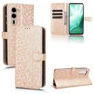 For Fujitsu Arrows F-51E We2 Plus Honeycomb Dot Texture Leather Phone Case(Gold) - 1