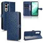 For Fujitsu Arrows F-51E We2 Plus Honeycomb Dot Texture Leather Phone Case(Blue) - 1