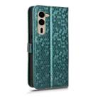 For Fujitsu Arrows F-51E We2 Plus Honeycomb Dot Texture Leather Phone Case(Green) - 3