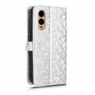 For Fujitsu Arrows F-51E We2 Honeycomb Dot Texture Leather Phone Case(Silver) - 3