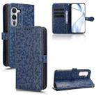 For Fujitsu Arrows Alpha F-51F Honeycomb Dot Texture Leather Phone Case(Blue) - 1
