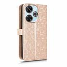 For Xiaomi Redmi 13 4G / Note 13R 5G Honeycomb Dot Texture Leather Phone Case(Gold) - 3